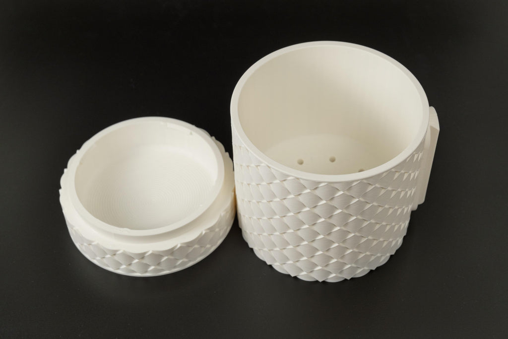 Lodret vægplantesystem Quilted med bøgetræsskinne – 2–4 potter