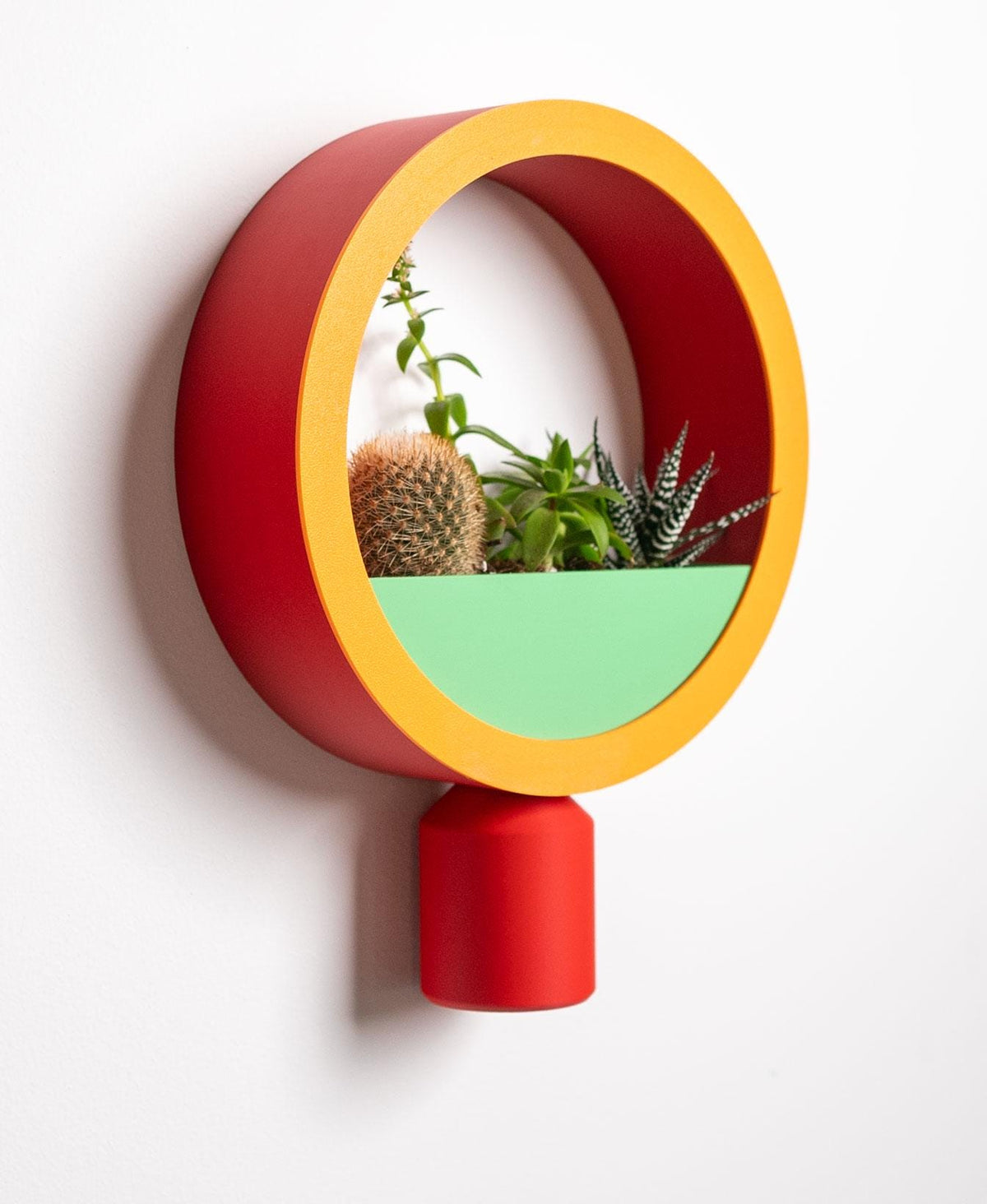 Rund vægplantepotte – moderne geometrisk design