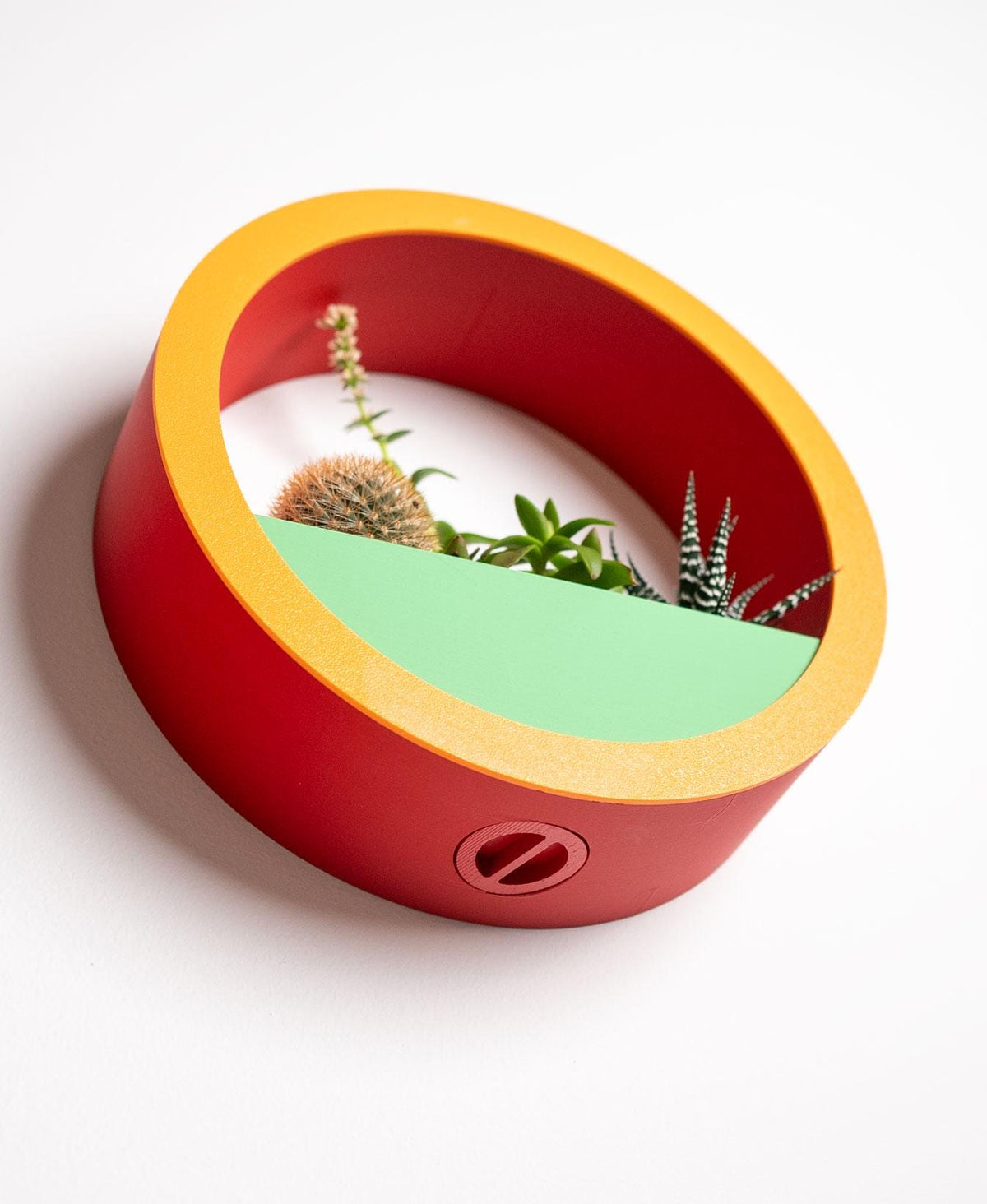 Rund vægplantepotte – moderne geometrisk design
