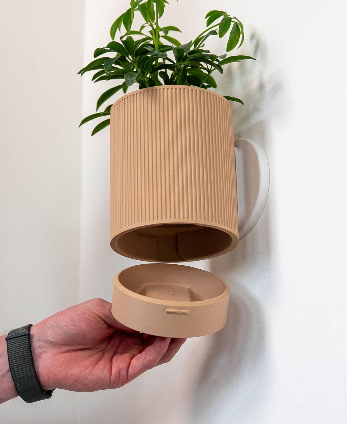 Vægplantepotte Ribbed – 3M Command Strips, skruer eller IKEA SKÅDIS